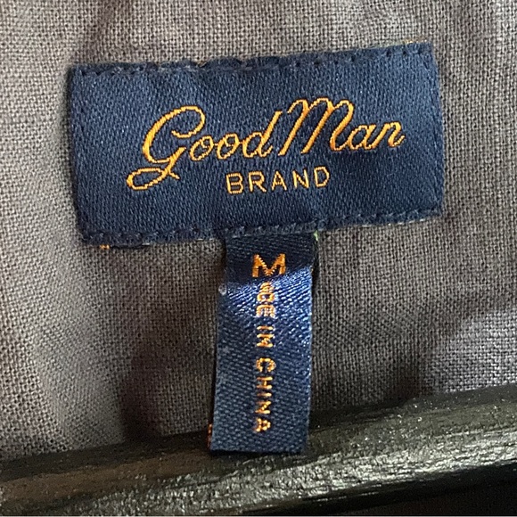 Goodman Brand Soft Slub Jersey Legend Henley Grey Size Medium - Picture 4 of 6